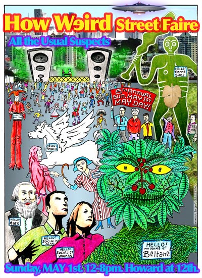 How Weird Street Faire 2005 poster
