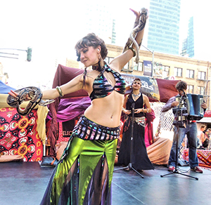 Dancer with snake at How Weird 2016