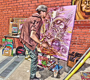 How Weird 2017 - live painting on Art Alley